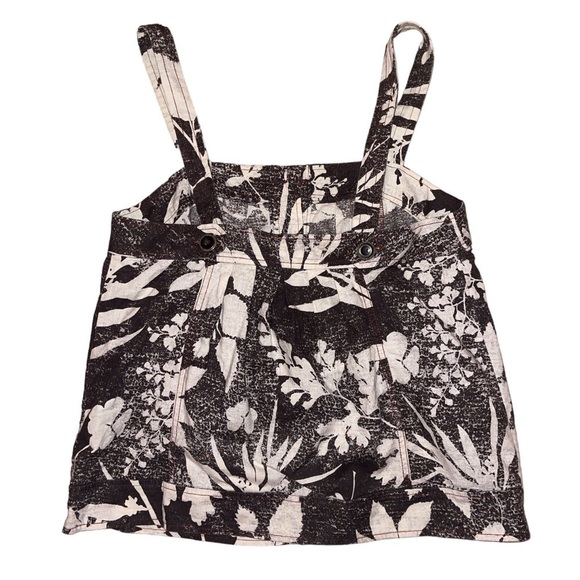 HD in Paris Anthropologie button down linen blend tank top women’s size 2 - Picture 2 of 6